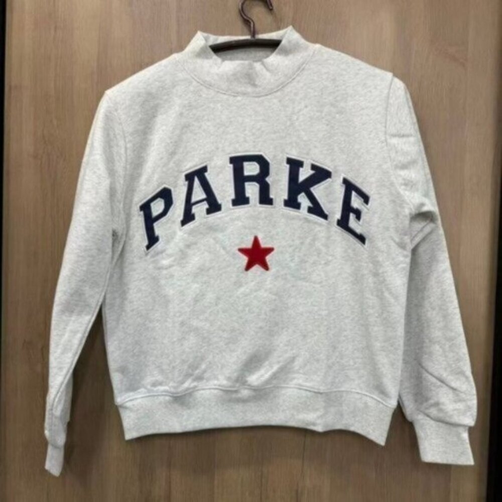 Parke Heather Gray Sweatshirt with Navy and Red Details